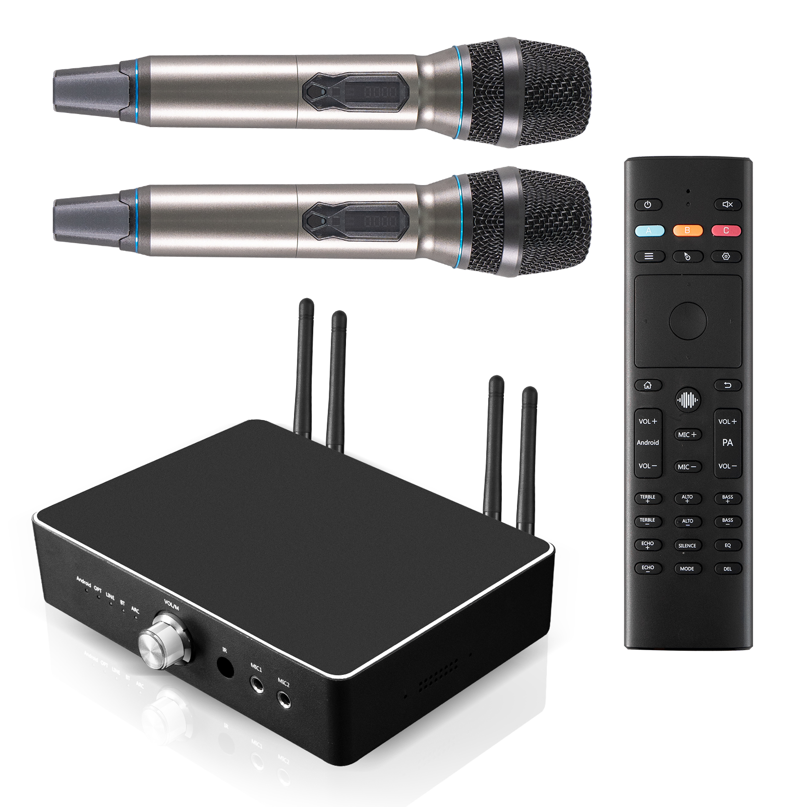 KTV Network Player Power Amplifier & Microphone Set